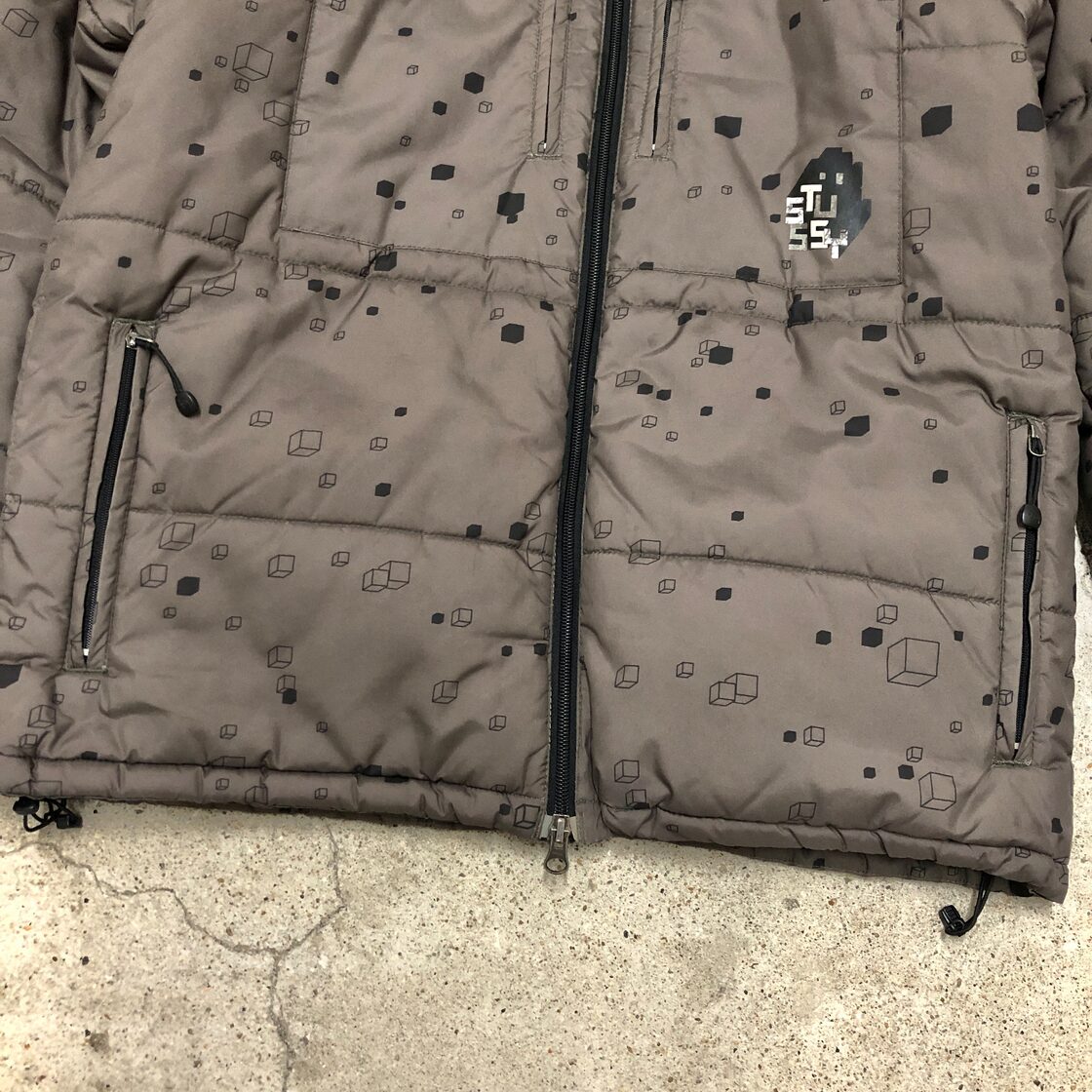 00s OLD STUSSY×Boris Tellegen DELTA/Nylon Jacket/M/キューブ柄 