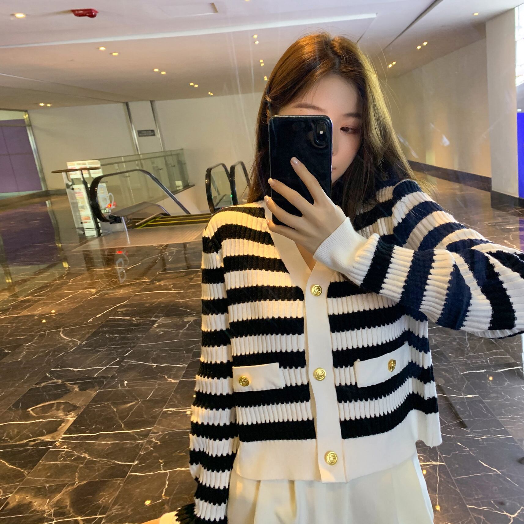 ショートVネックカラーニットカーディガンスプリングスタイルシャツ トップス 春物 6Du_Shop_Women56762062455