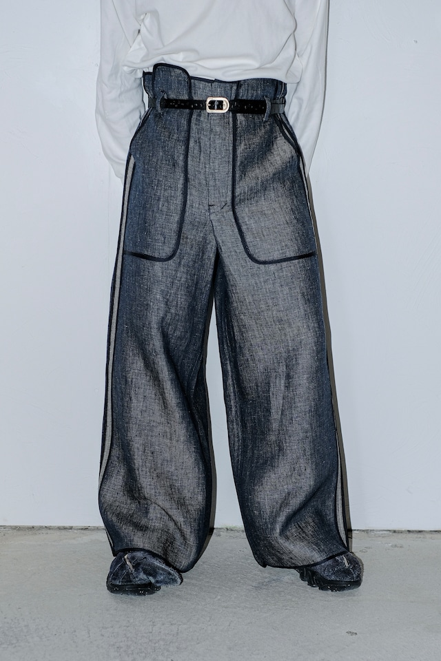 【i`m here : 】with PIPING : LINEN PANTS