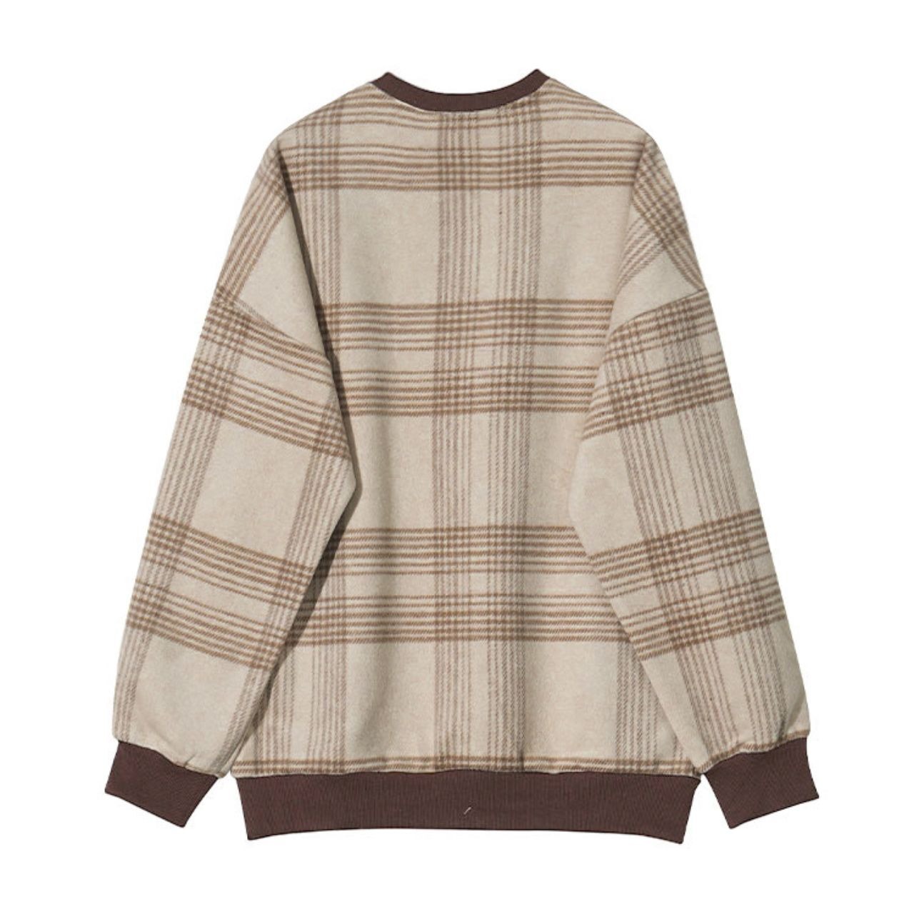 チェックパイピングニット　MT0080327