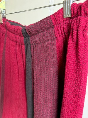 5) ワイドパンツ ロング ウールミックス RD/BR● 玉木新雌 tamaki niime