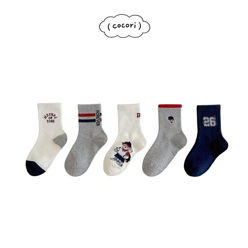 COCORI (by nightbebe)［取寄］bear socks (5set) 26winter