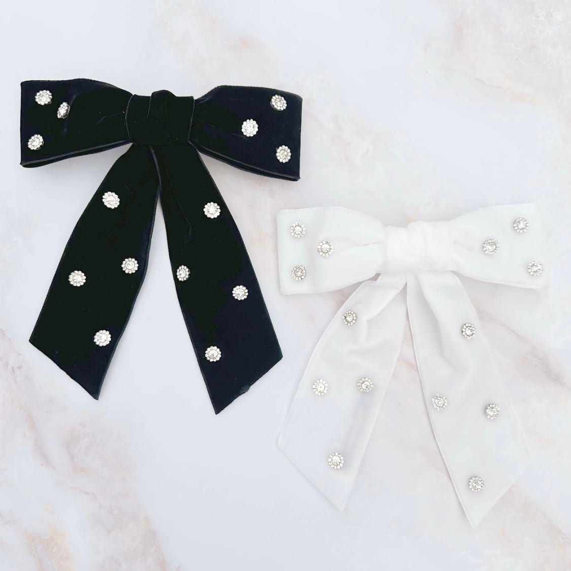 ベロアビジューボウバレッタ