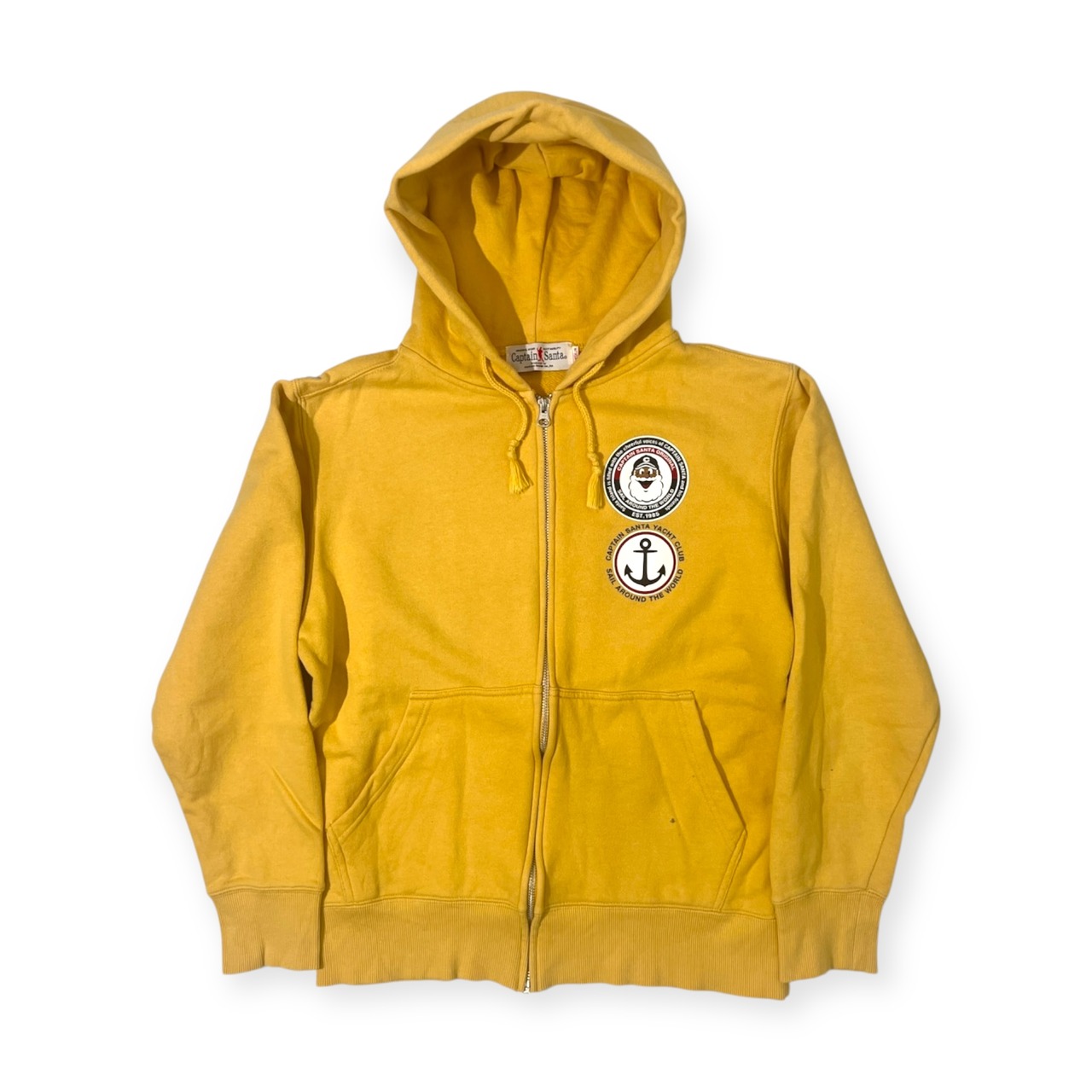 CAPTAIN SANTA キャプテンサンタ ジップアップ プリント パーカー M/イエロー
