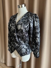 MADE IN U.K silver glitter shirt jacket-4654-5
