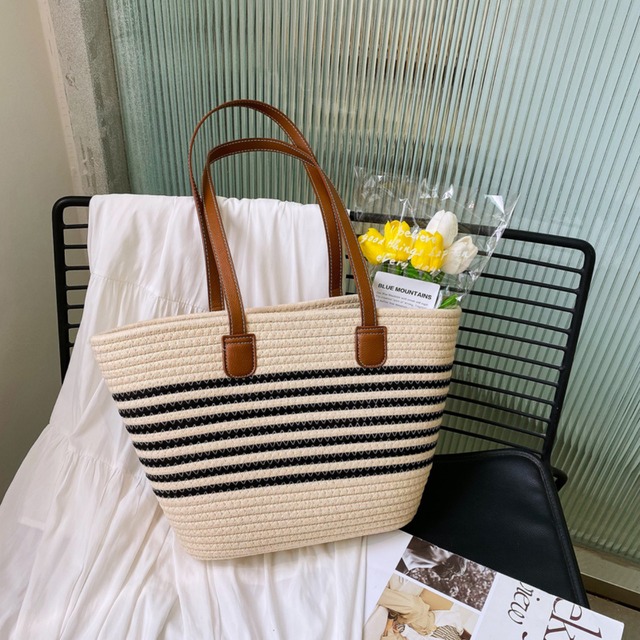 カゴ トート バッグ ホワイト 250312