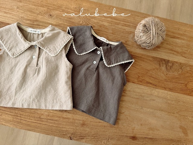 《予約》送料無料【valu bebe】Big Collar Blouse