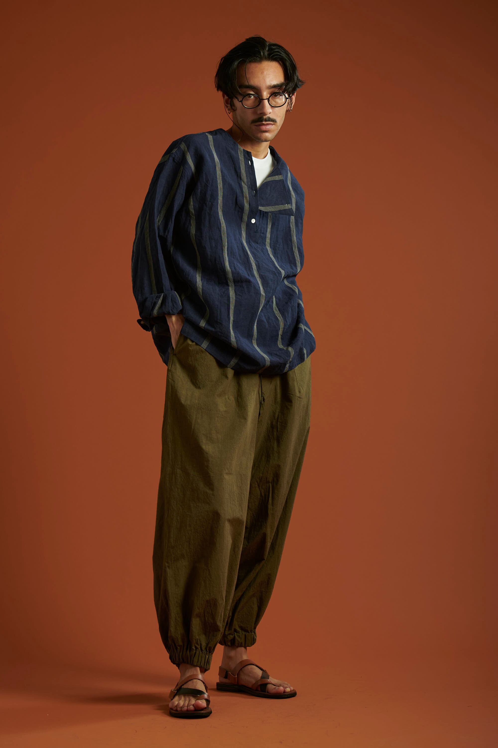 HAVERSACK ハバーサック】COTTON LINEN TYPEWRITER WIDE EASY  