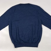 POLO RALPH LAUREN ラルフローレン Vネック ウール ニット セーター L/ブルー ネイビー系 メンズ