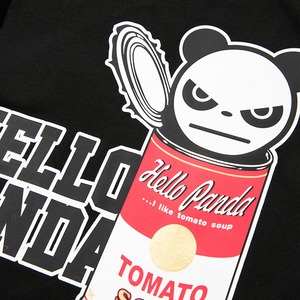 送料無料 【HIPANDA ハイパンダ】キッズ Tシャツ KID'S TOMATO SOUP CAN HIPANDA PRINTED SHORT SLEEVED T-SHIRT / WHITE・BLACK