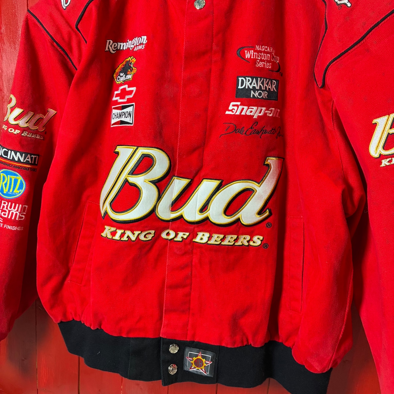 CHASE by JH Budweiser レーシングジャケット　赤　フルデコ　XL