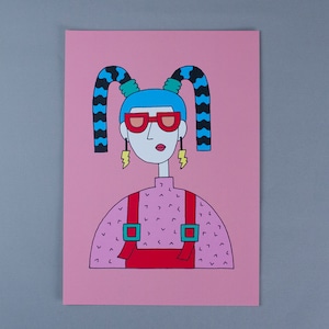 Rie Fukumura A4 CARD -Pig Tails-