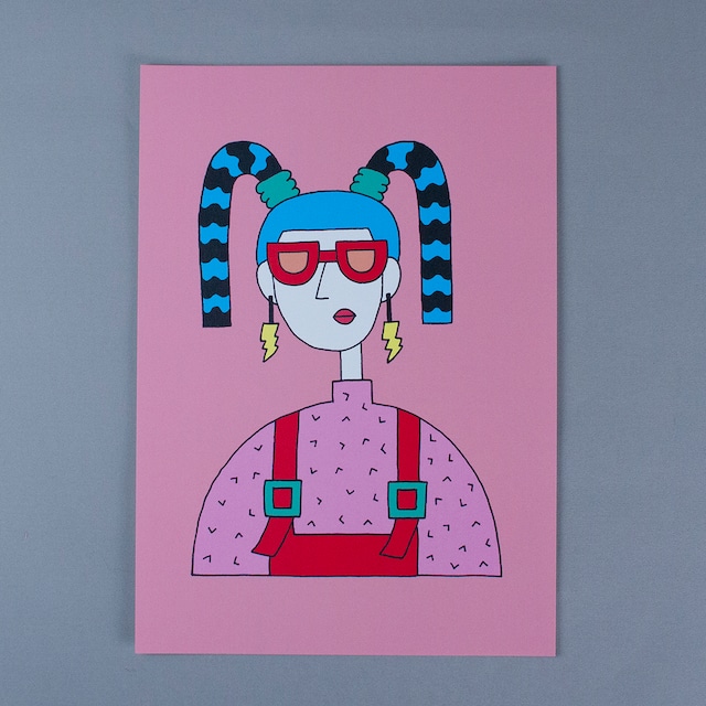 Rie Fukumura A4 CARD -Pig Tails-