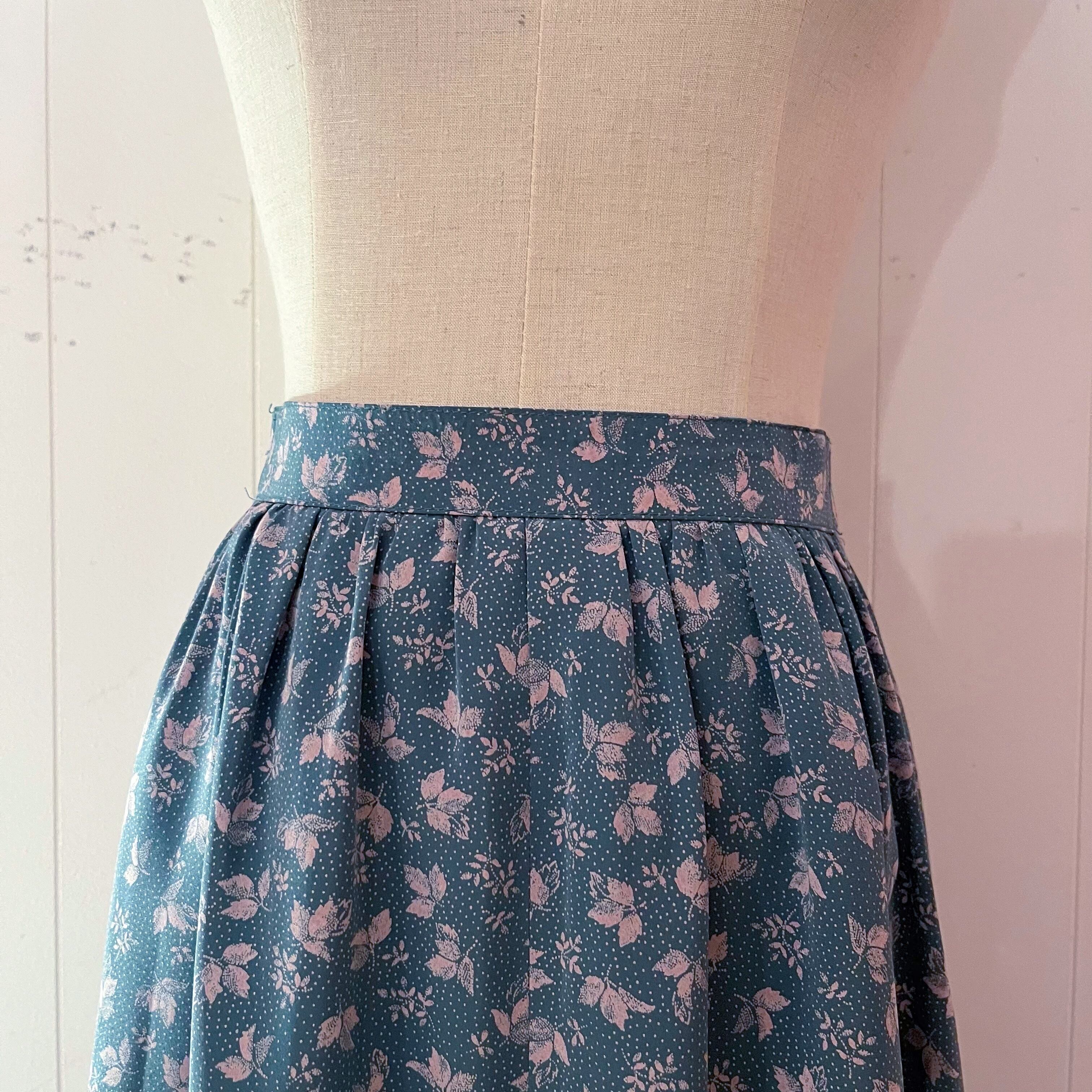 mini leaf green gather skirt