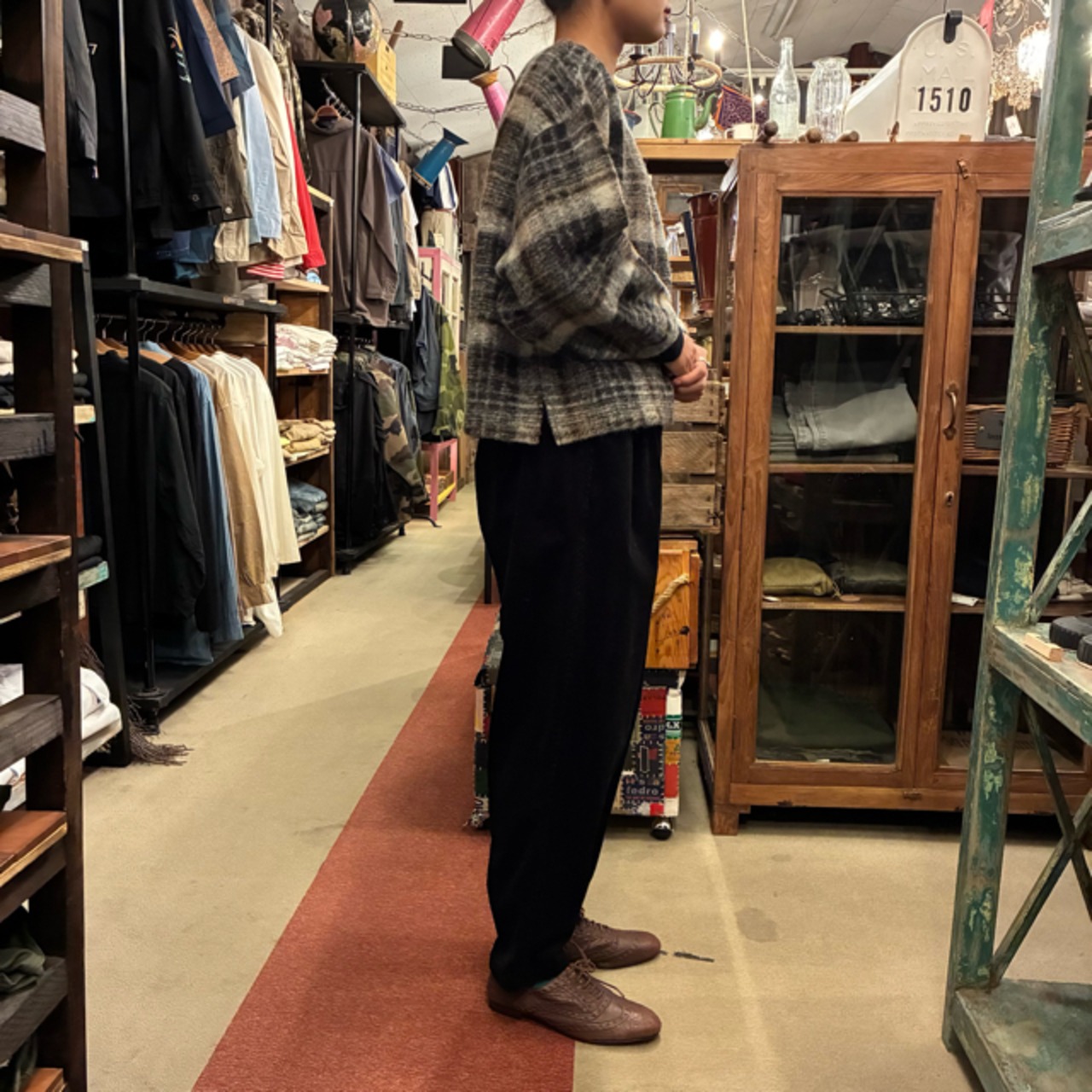 TOPANGA Lady's Tapered Corduroy Easy Pants　テーパードコーデュロイイージーパンツ　ブラック　