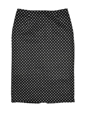 DoReMi Unique Series – Black Polka Dot Knee-Length Pencil Skirt