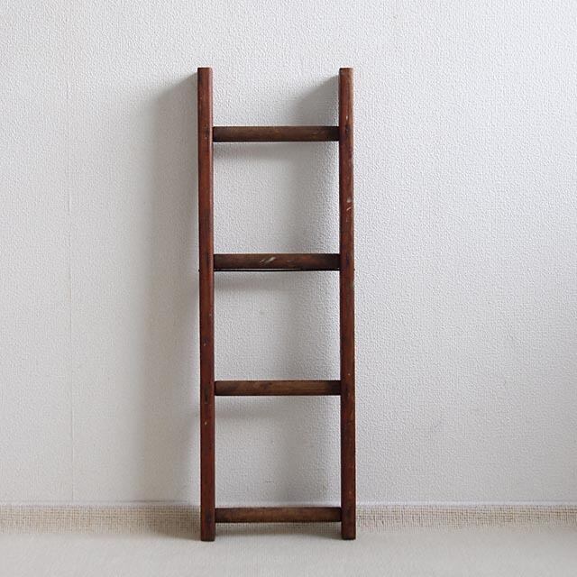 イギリス アンティーク ラダー/はしご/古木/パイン材/タオル掛け『送料無料』CA-061