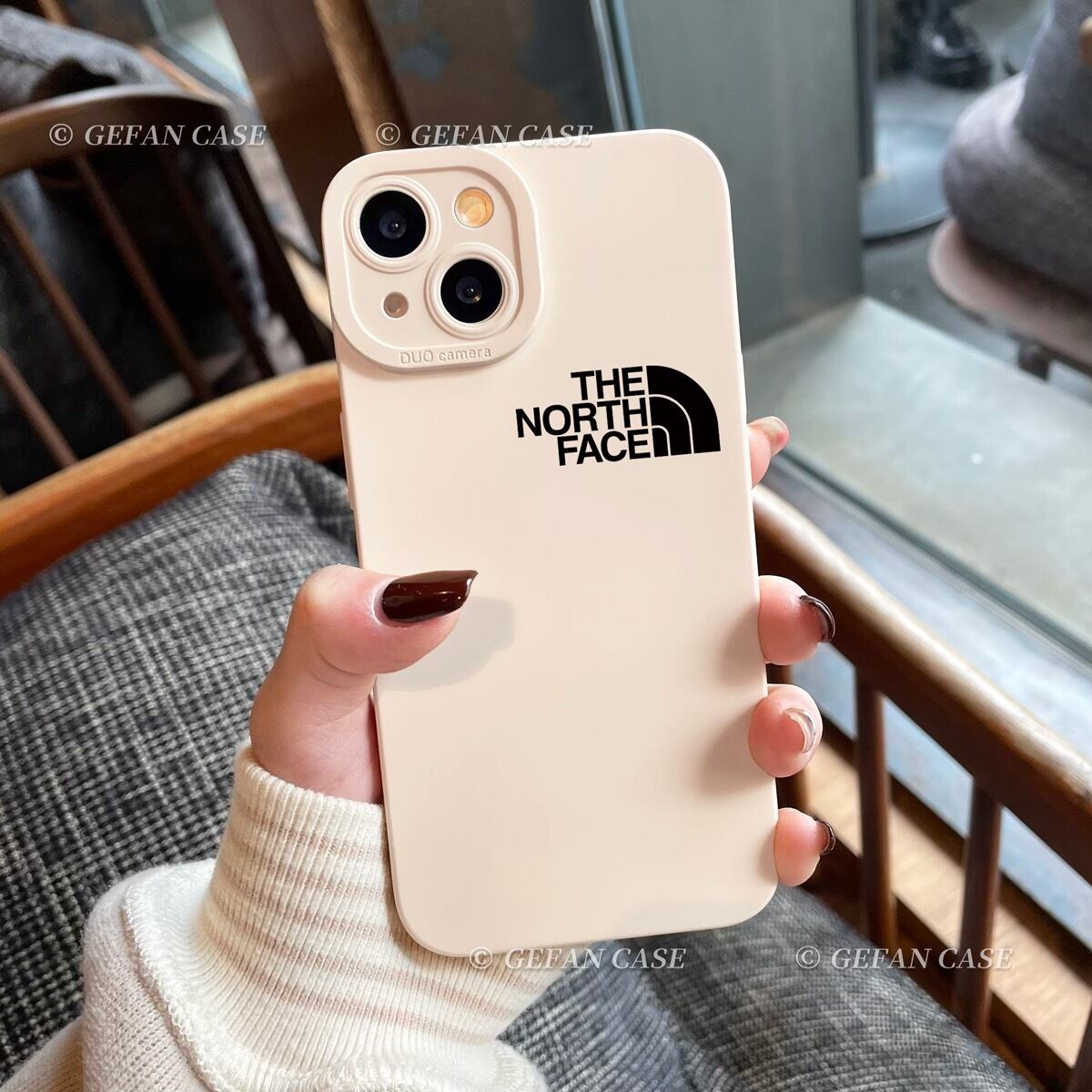 iPhoneケース ノースフェイス TPU/PU素材 iPhone15 15Pro 15Plus 