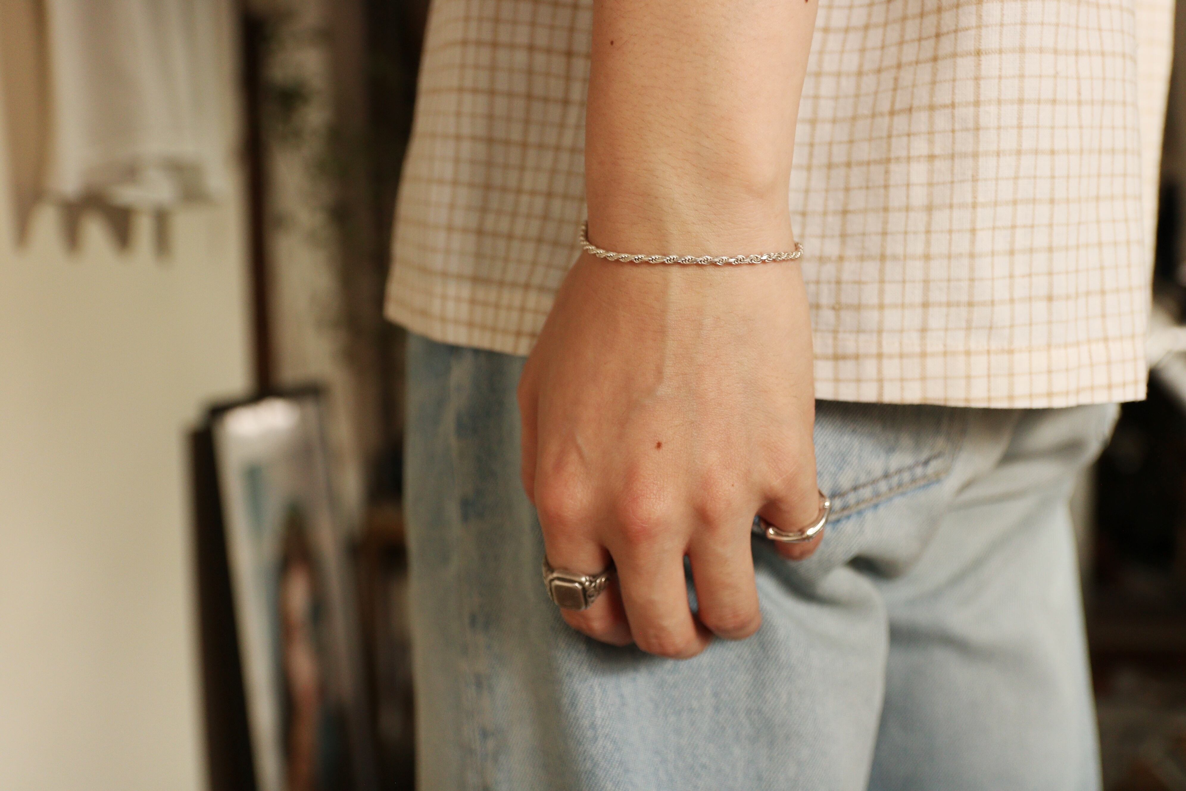 イタリア製 EURO VINTAGE ROPE CHAIN ブレスレット 925 | unune