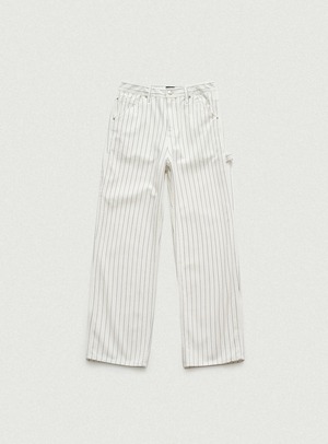 7月中旬発送 [The Barnnet] Striped Carpenter Denim Pants_Blue 正規品 韓国ブランド 韓国通販 韓国代行 韓国ファッション ザ バーネット ザバーネット 日本 店舗