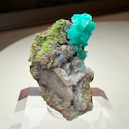 ダイオプテーズ / ダフタイト / カルサイト【Dioptase in Calcite with Duftite】ナミビア産