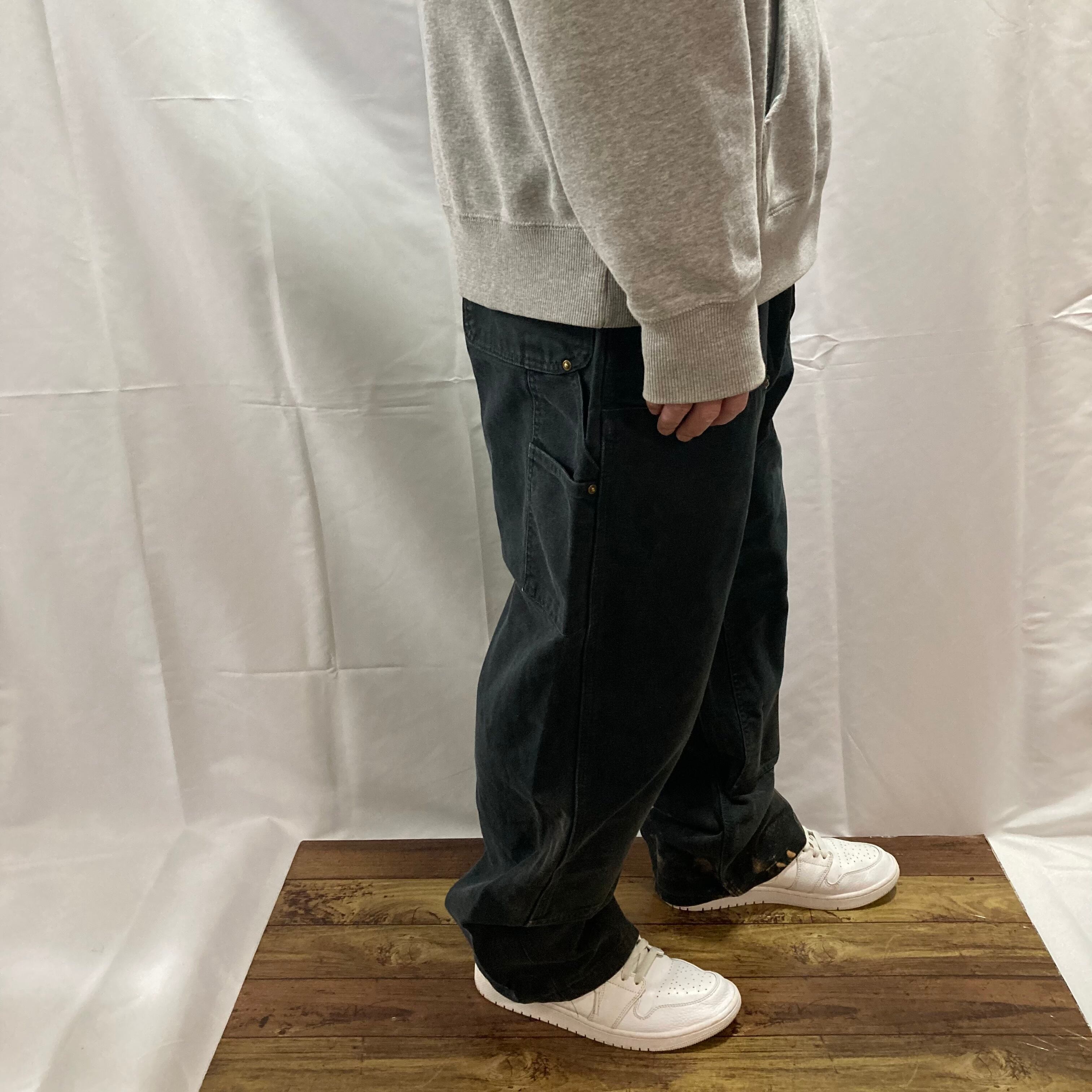 【carhartt】Duck Painter Pants “Double Knee” W38×32 カーハート ダブルニー ペインターパンツ  ワークパンツ ブラック ダック地 ゆるだぼ ビッグシルエット オーバーサイズ アメリカ USA 古着