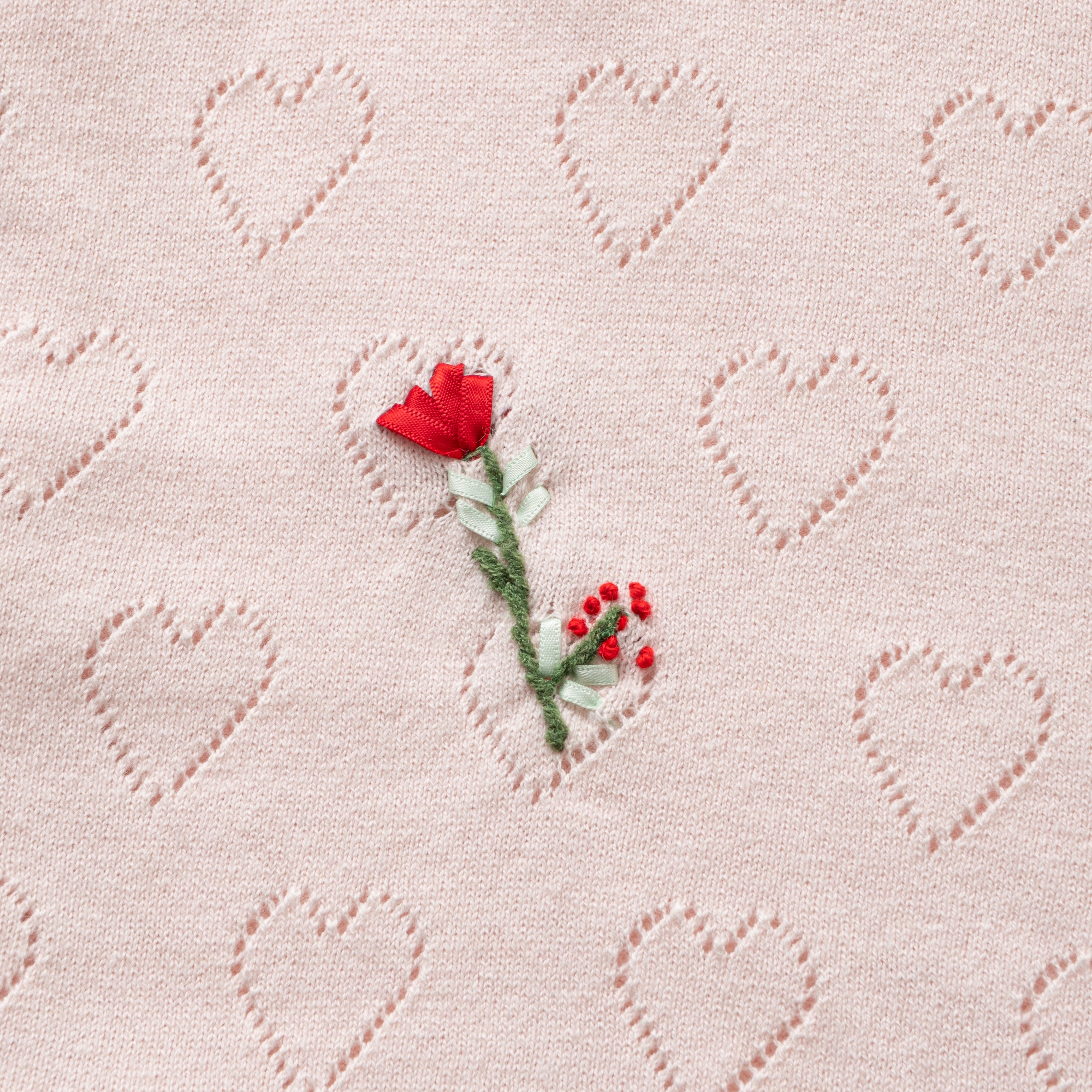 Flower embroidery knit shirt（PINK） | TTTMSW