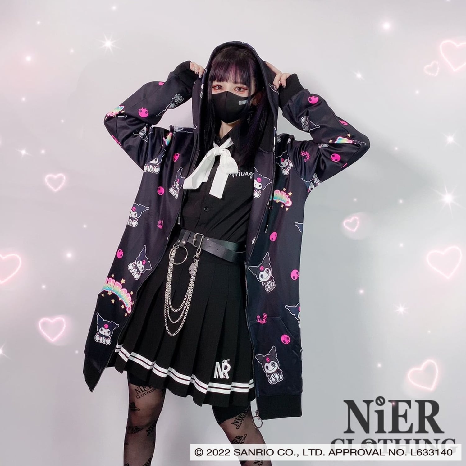 【完売品】NIER CLOTHING　クロミ×NieRちゃんコラボジップパーカー