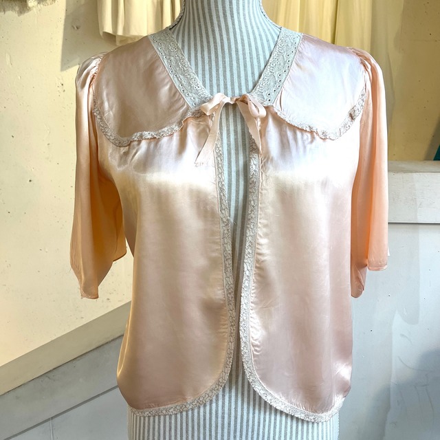 40's silky pink nighty gown