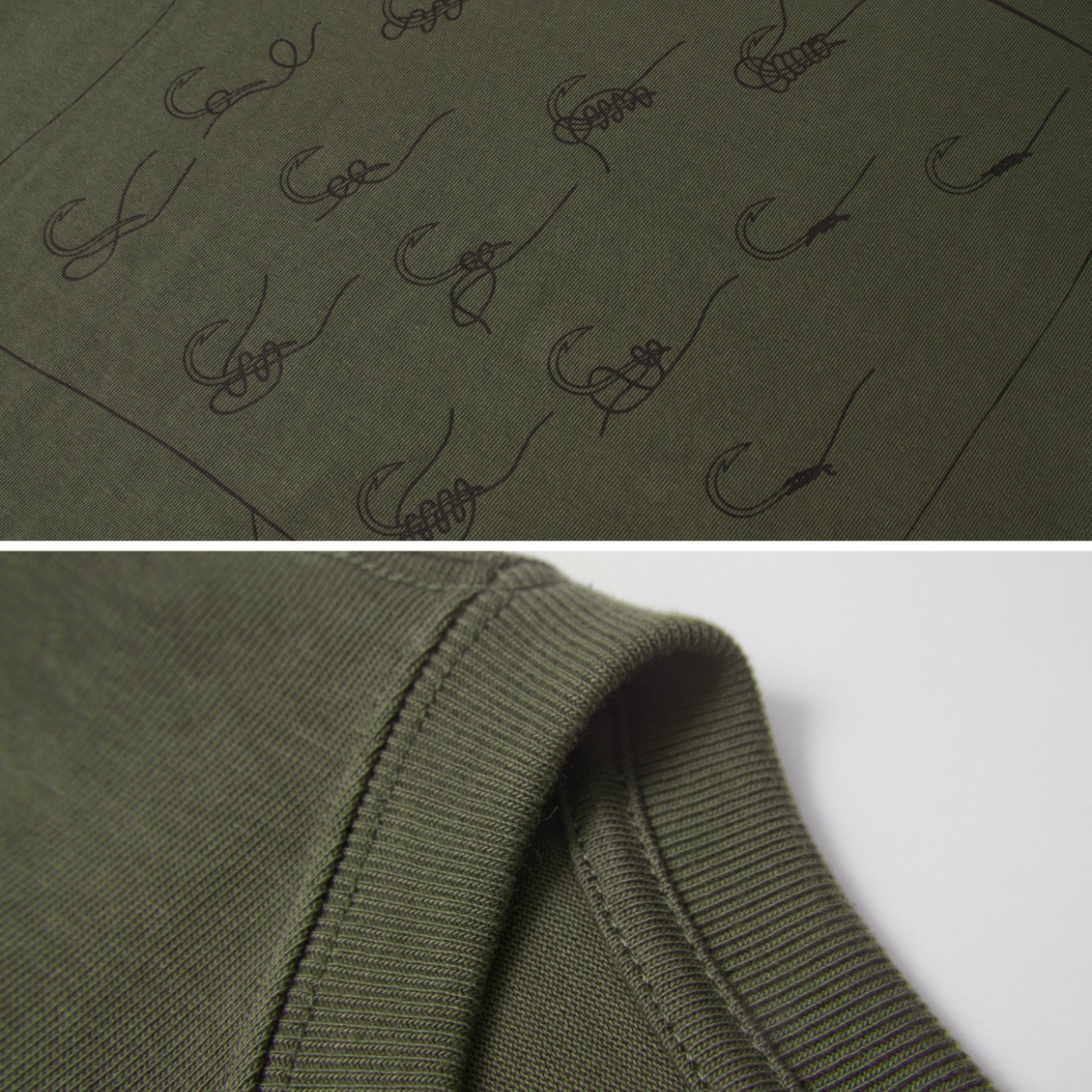 フィッシング フック プリント オーバーサイズ Tシャツ　A1896 - 9