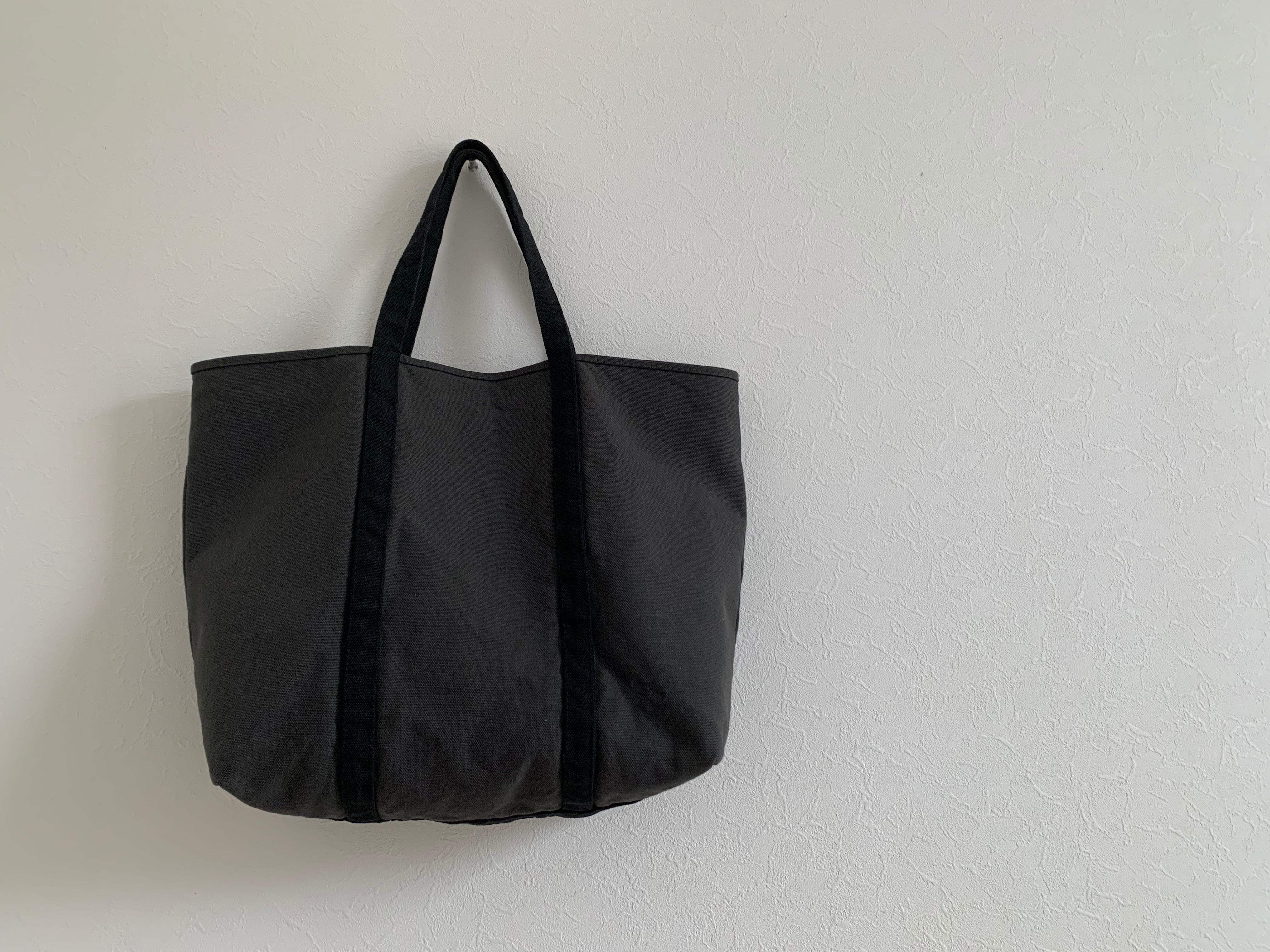 ブラック　チャコール　キャンバス トートバッグ　ミリタリー　再構築 ブラック チャコール キャンバス トートバッグ ミリタリー 再構築