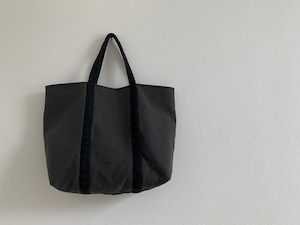 洗える帆布トート　BASIC TOTE   TM  持ち手long チャコール✖️黒