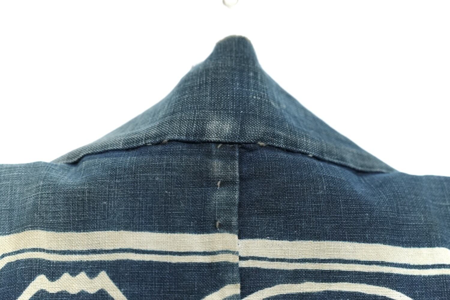 4361 印半纏 腰柄 藍染 木綿 昭和レトロ ヴィンテージ 古布 HANTEN