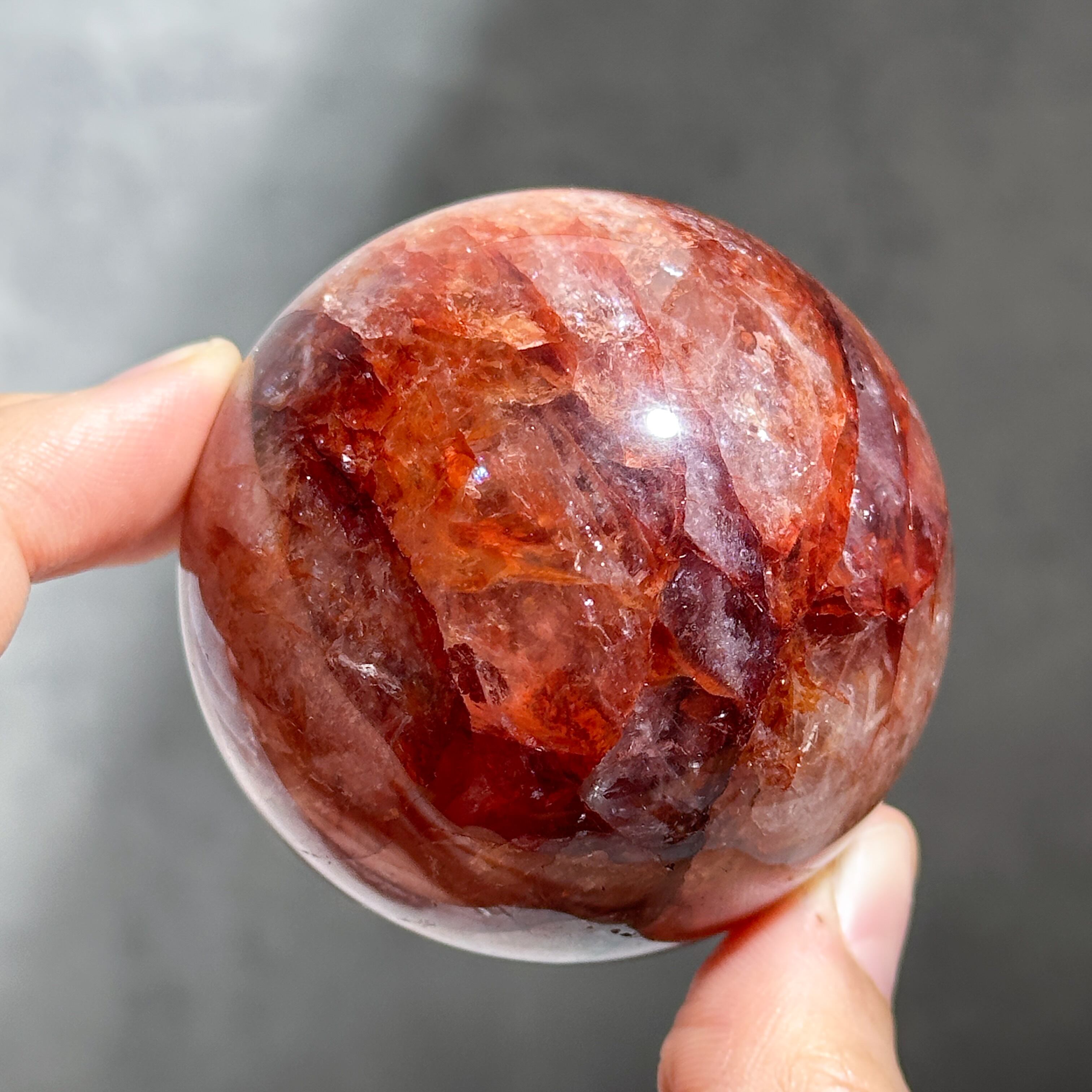 虹◎レッドヘマタイトクォーツ スフィア33◇Red Hematite Quartz 虹◎レッドヘマタイトクォーツ スフィア33◇Red Hematite Quartz