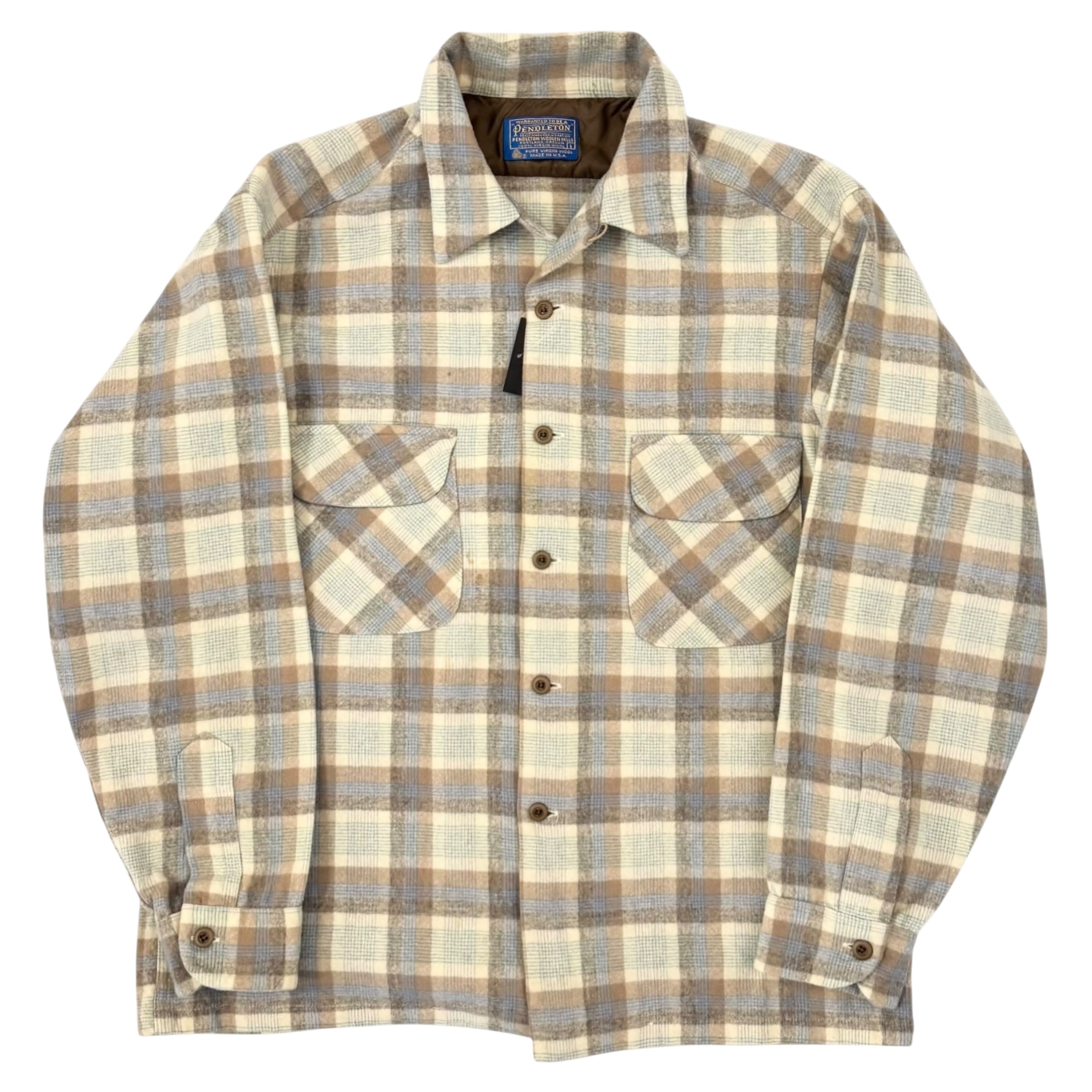 70s PENDLETON BOARD Shirt beige×brown | BerBerJin Yuhodo