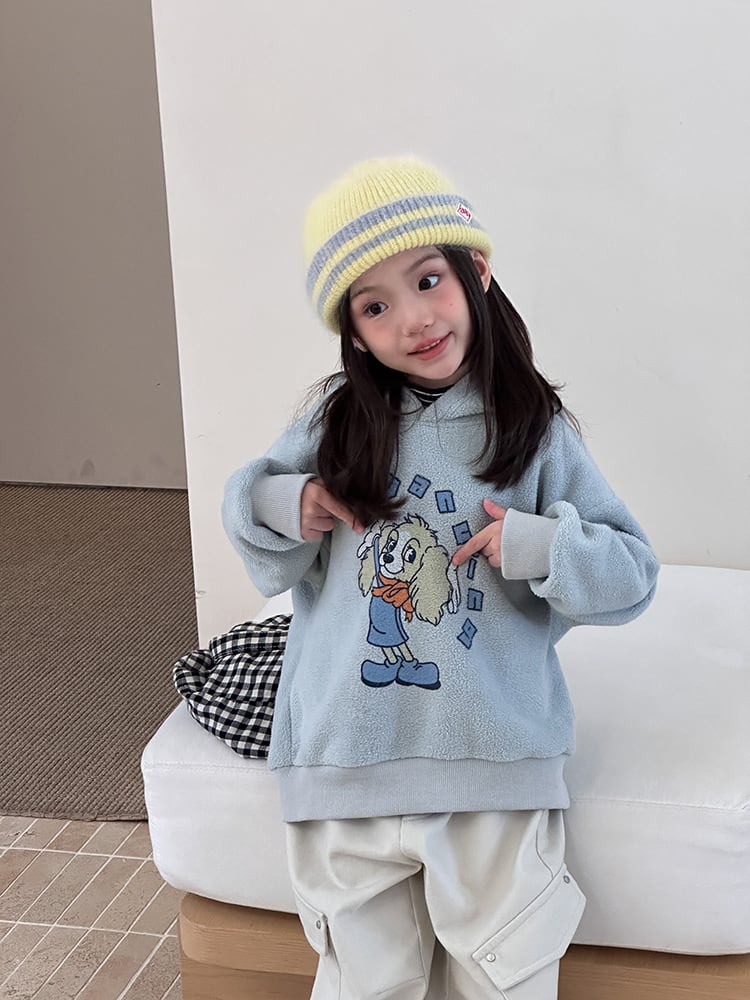 もこもこイラストパーカー