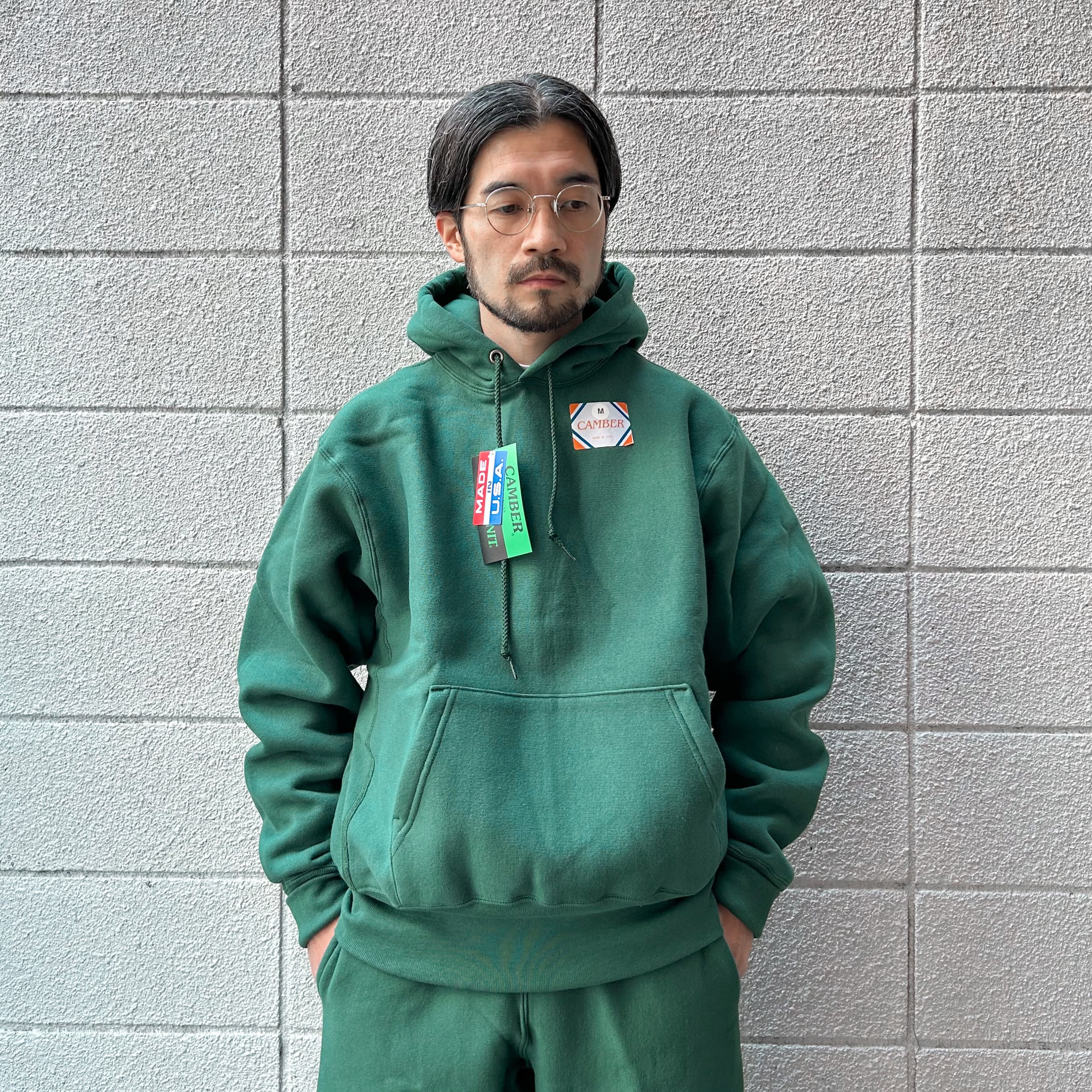 CAMBER / #232 CROSS KNIT Pullover Hooded Sweat Shirt M L (キャンバー クロスニット パーカー  フーディー スウェット)