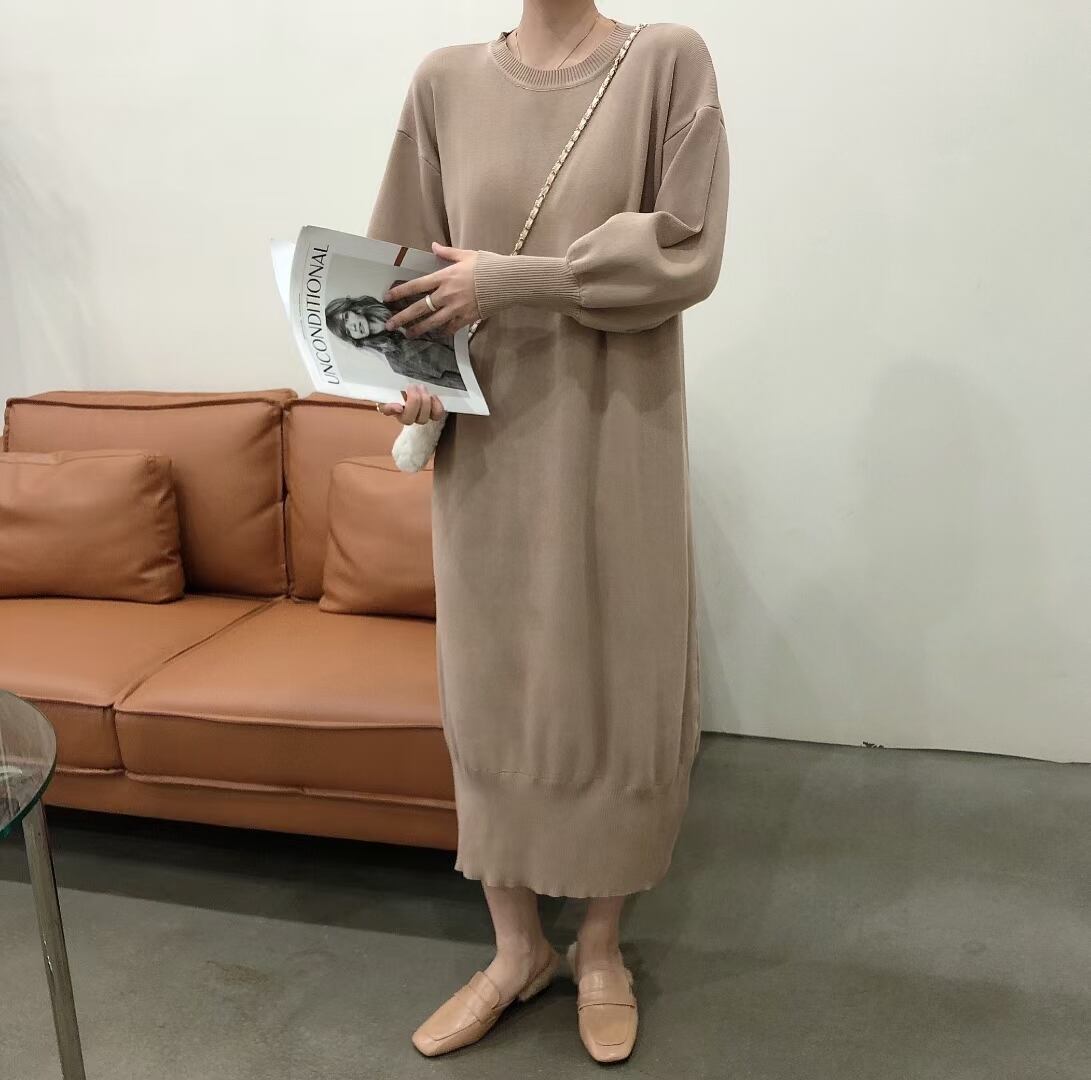 ゆったりニットワンピース　AJ1050-6089