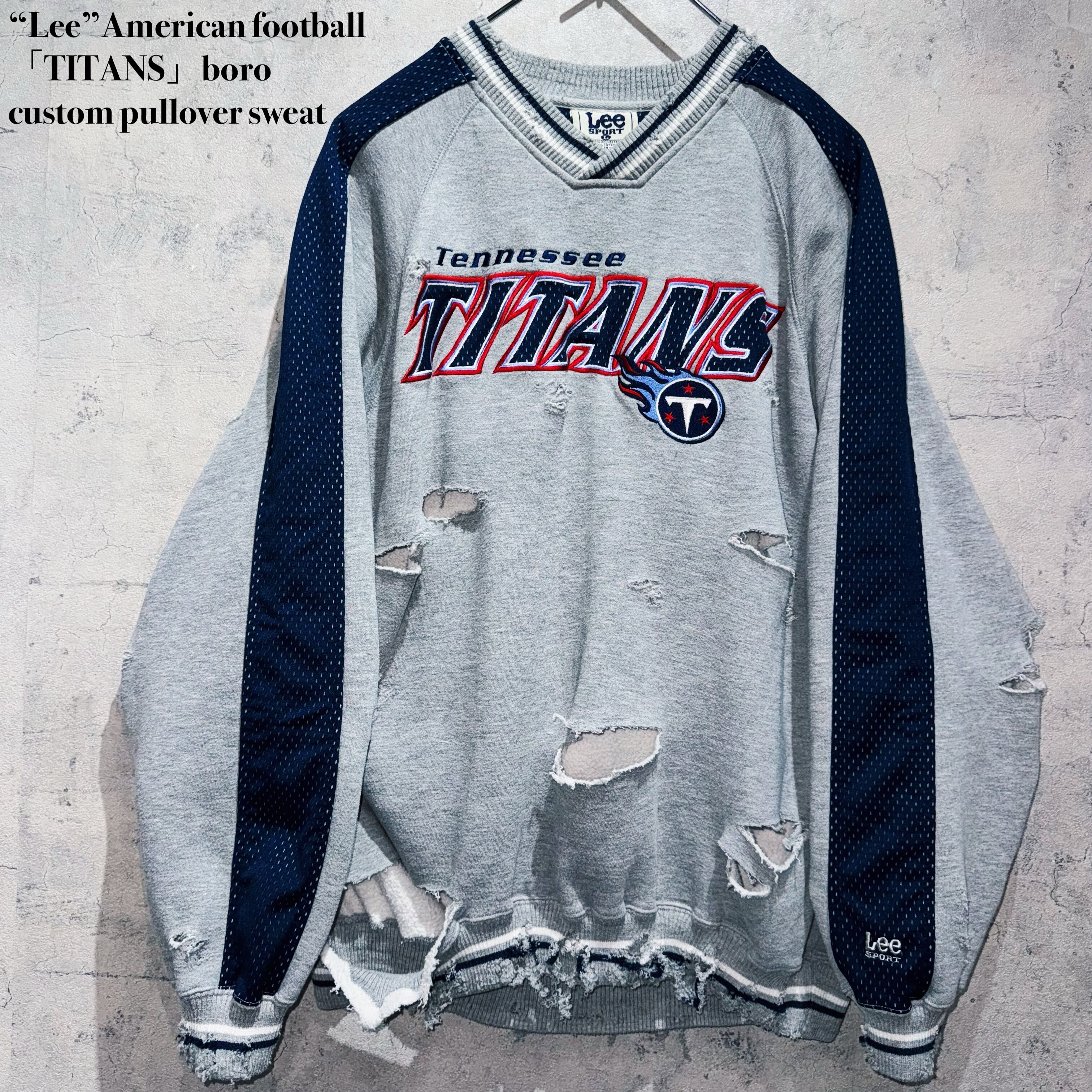 “Lee”American football「TITANS」boro custom pullover sweat