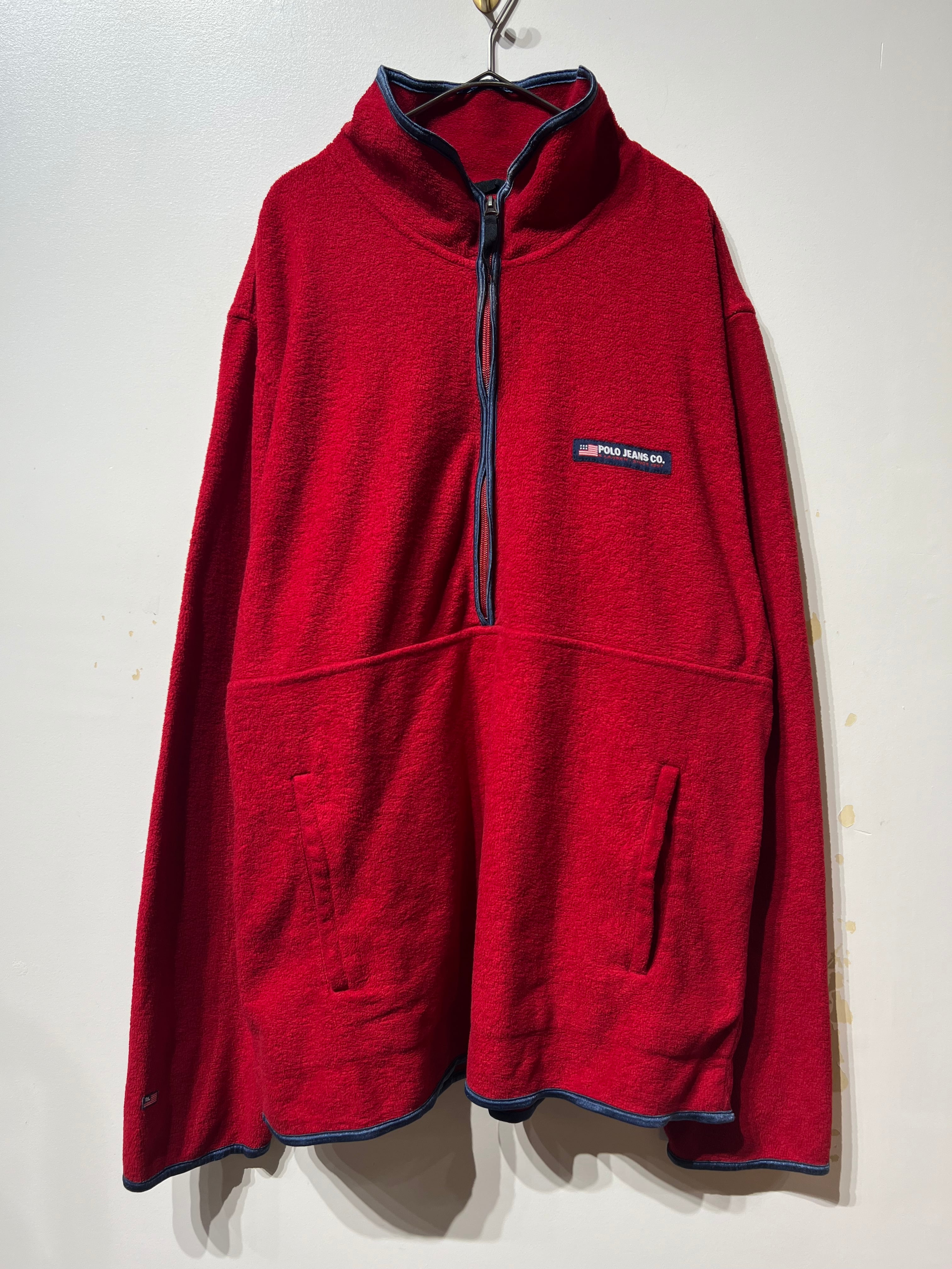 (OT1588)POLO JEANS fleece half zip pullover