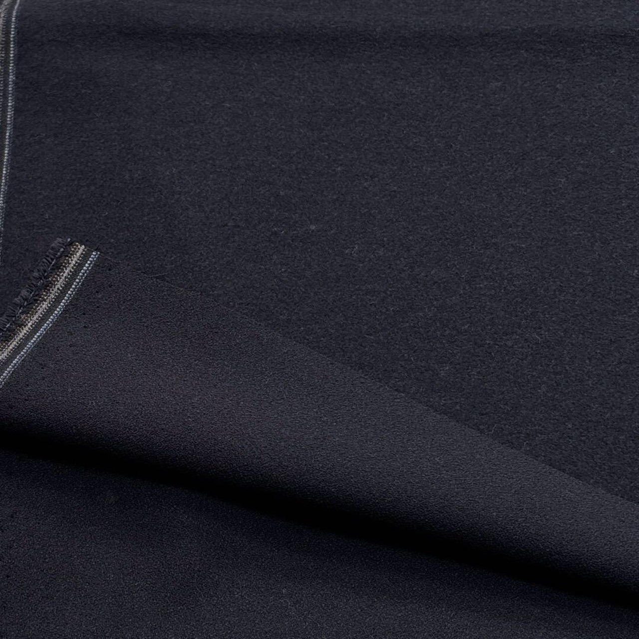 ★TB986◆2m◆綿ポリエステル混ネル地ストレッチ生地◆ネイビー