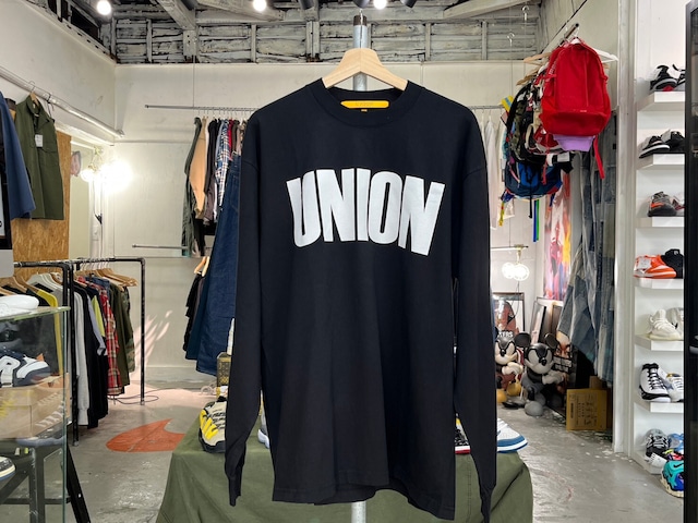 UNION TOKYO BIG LOGO LS TEE BLACK LARGE 70070