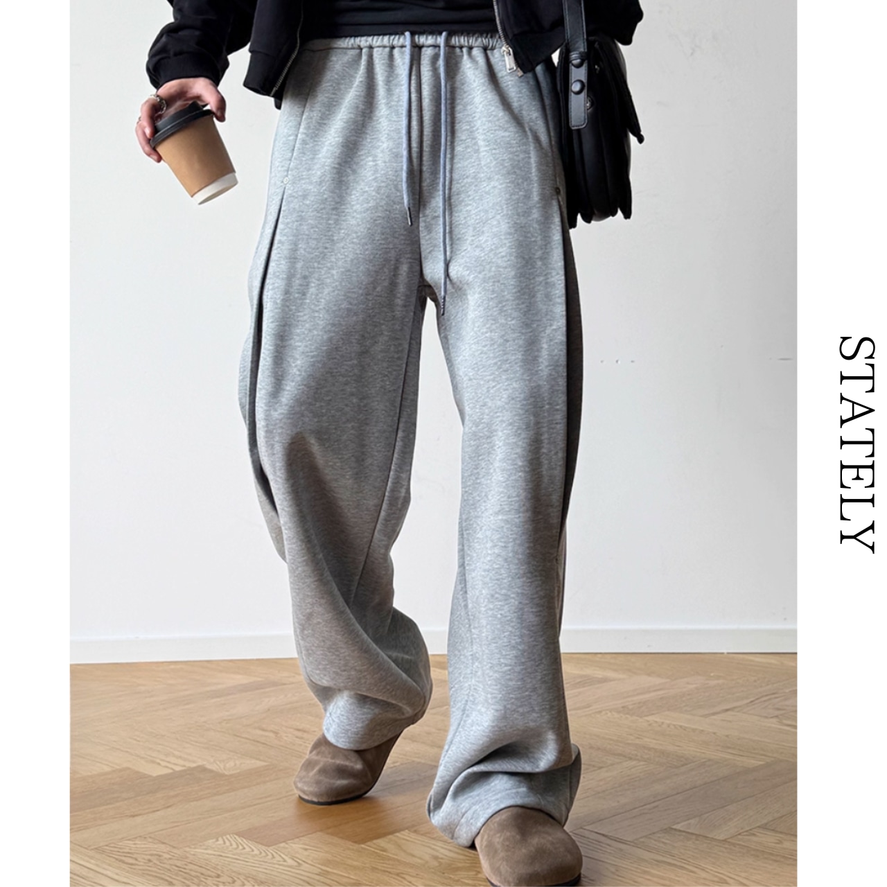 Bold Pintuck Sweat Pants/2color_B81・画像3