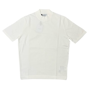 GranSasso(グランサッソ)  Short Sleeve Softcotton 12G Mock Neck Knit Tee(58109/18120/001)/WHITE