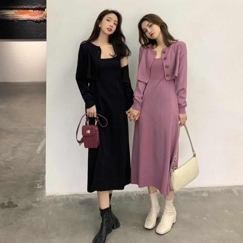 オータムスタイルスカート カーディガンジャケット ニットドレス 秋物 YY-ファッション58020931510