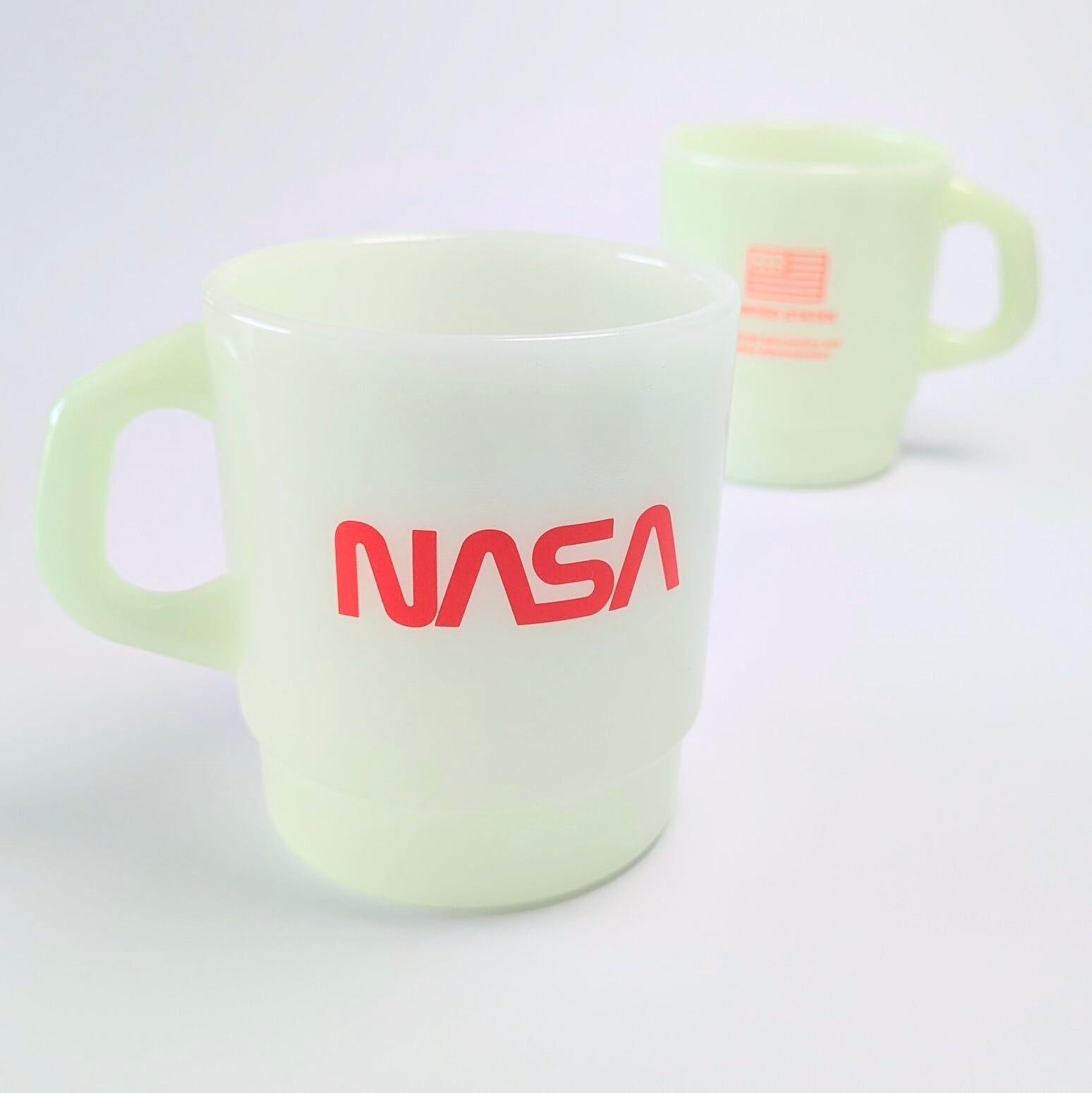 【 STACKING MUG / スタッキングマグ 】NASA（ナサ）/ ASTRO / glow-in-the-dark（蓄光）プラカップ / MUG / ミルキーマグ / 積み重ねられるマグ〚アメリカン雑貨 アメトイ〛