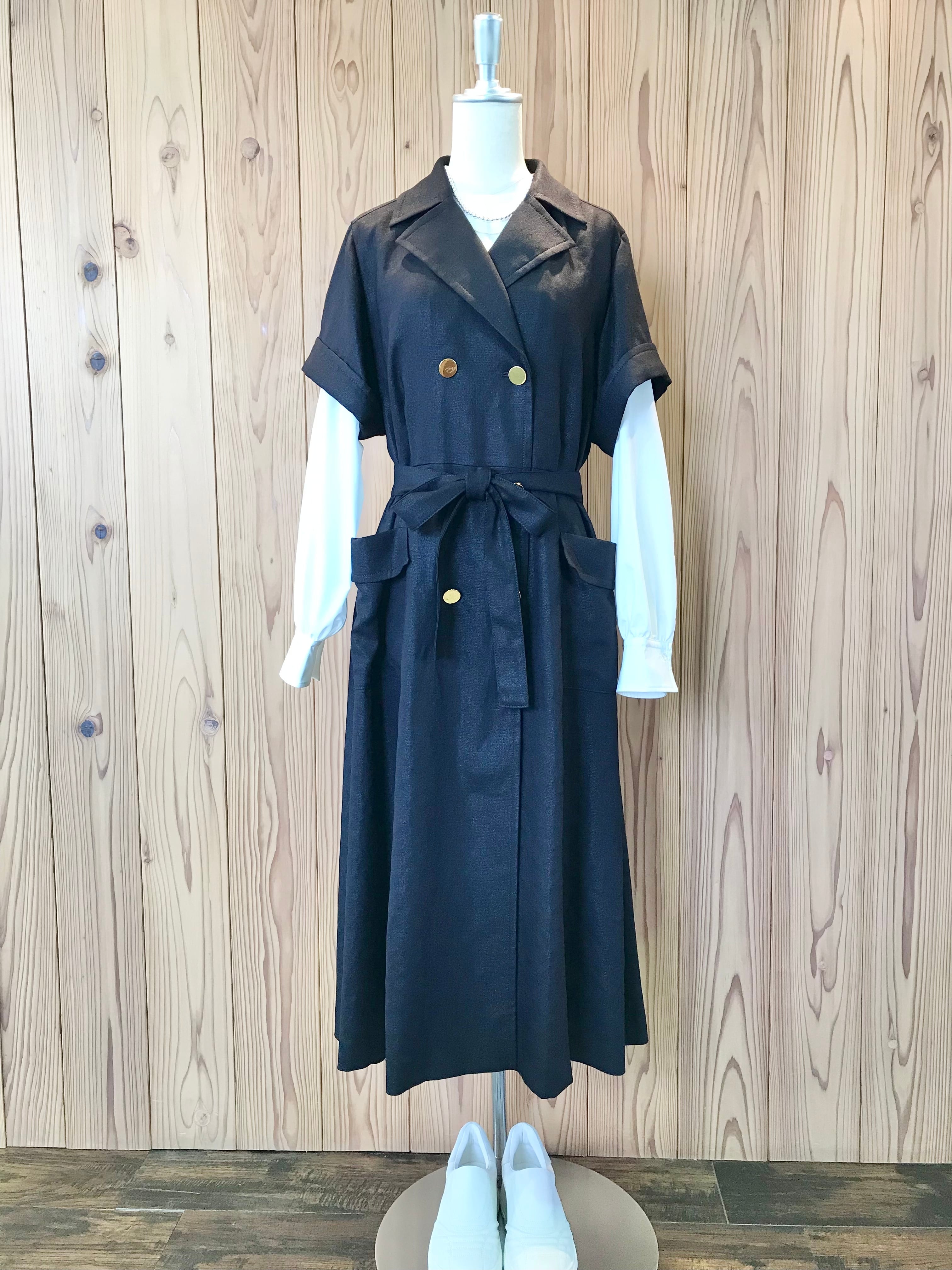 【GRACE CONTINENTAL】リネンタッチミリタリーワンピース