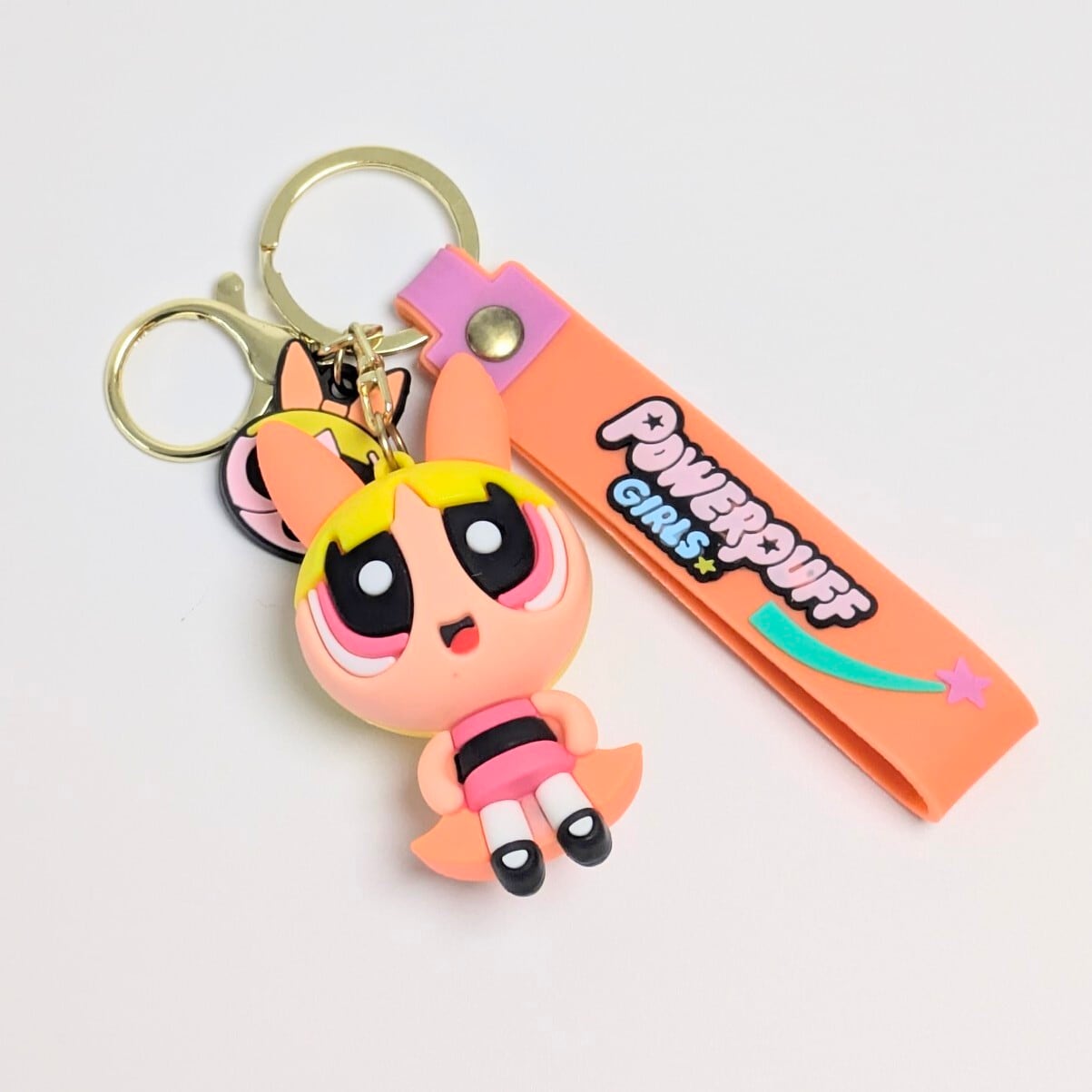 【 The Powerpuff Girls ( パワーパフガールズ ) 】 3D Rubber KeyHolder / 3Dラバーキーホルダー〚アメリカン雑貨 アメトイ〛