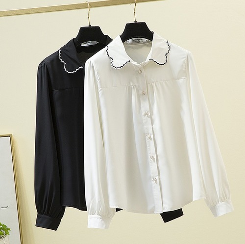 【大きいサイズL-4XL】ファッション/人気ワイシャツ♪ホワイト/ブラック2色展開◆serov-162767