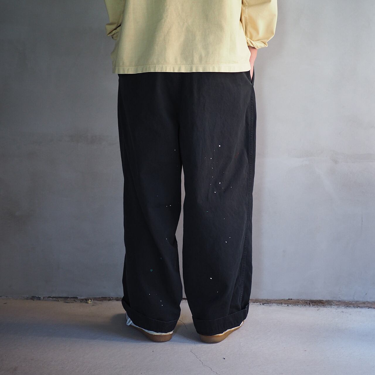 YOKO SAKAMOTO WORK TROUSERS FADE BLACK | PAY ID